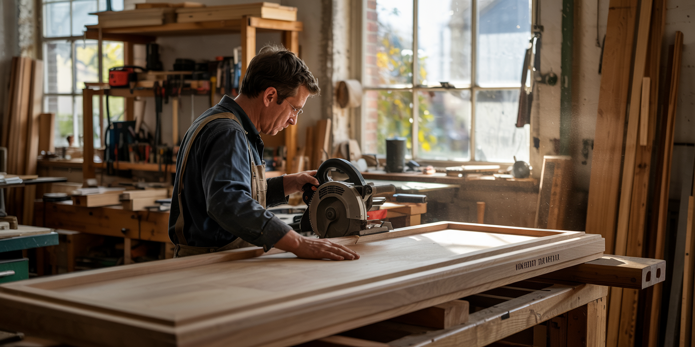 Dublin carpenter at work in the Bright Star Joinery workshop